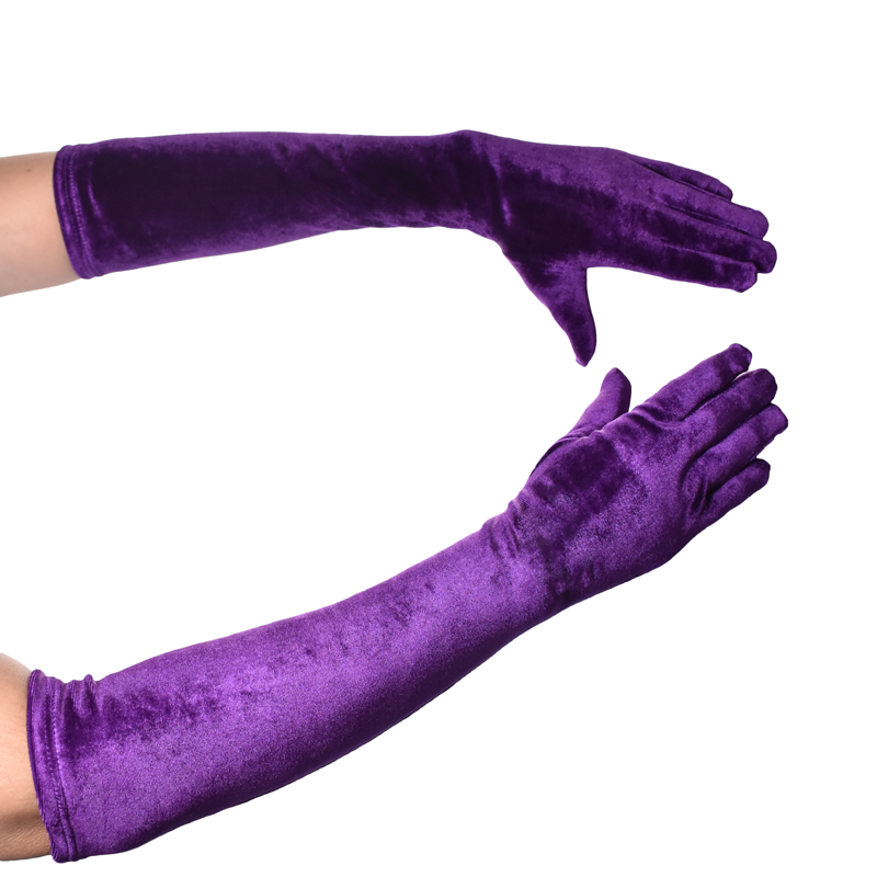 Guantes de terciopelo liso