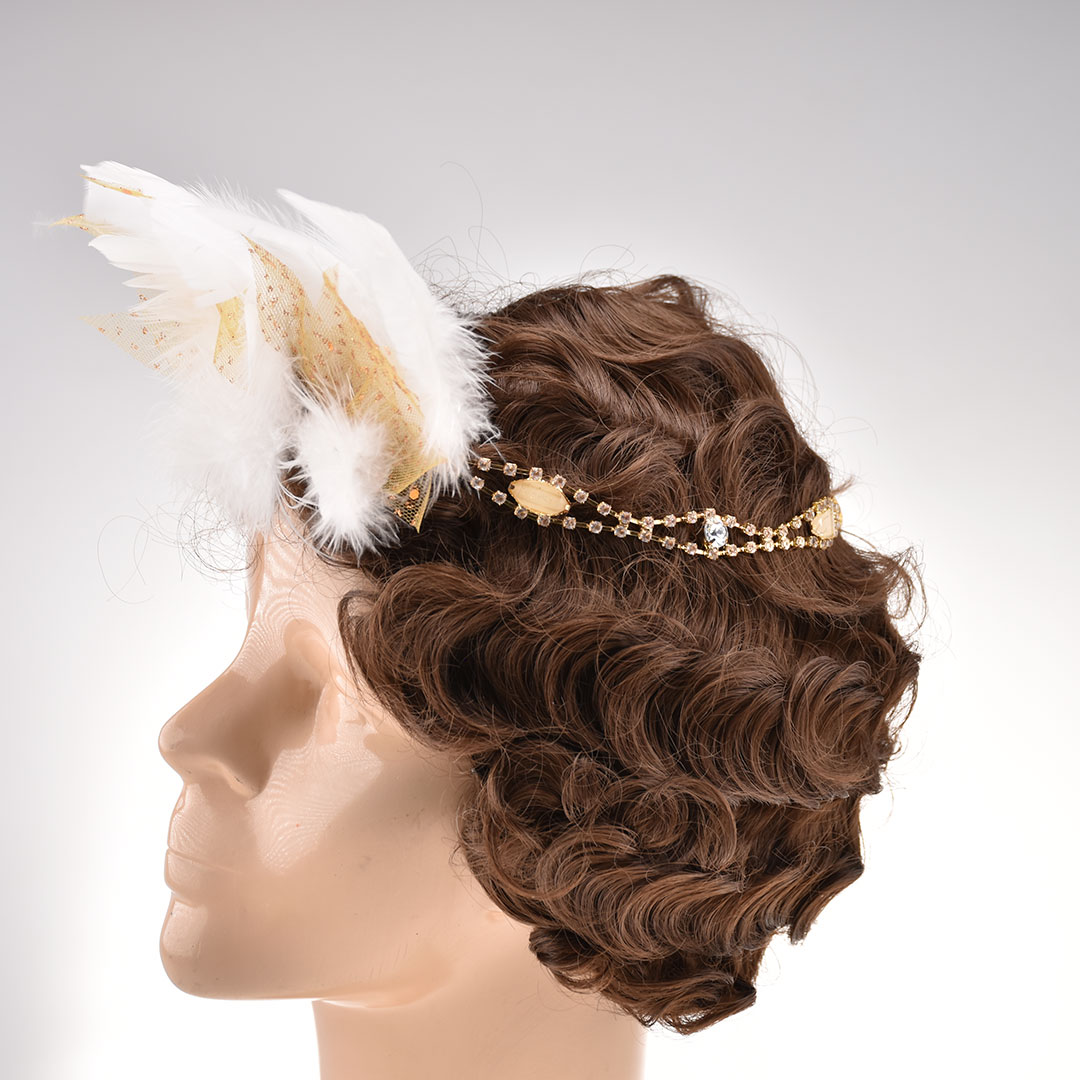 Tocado 20's Plumas Y Tul