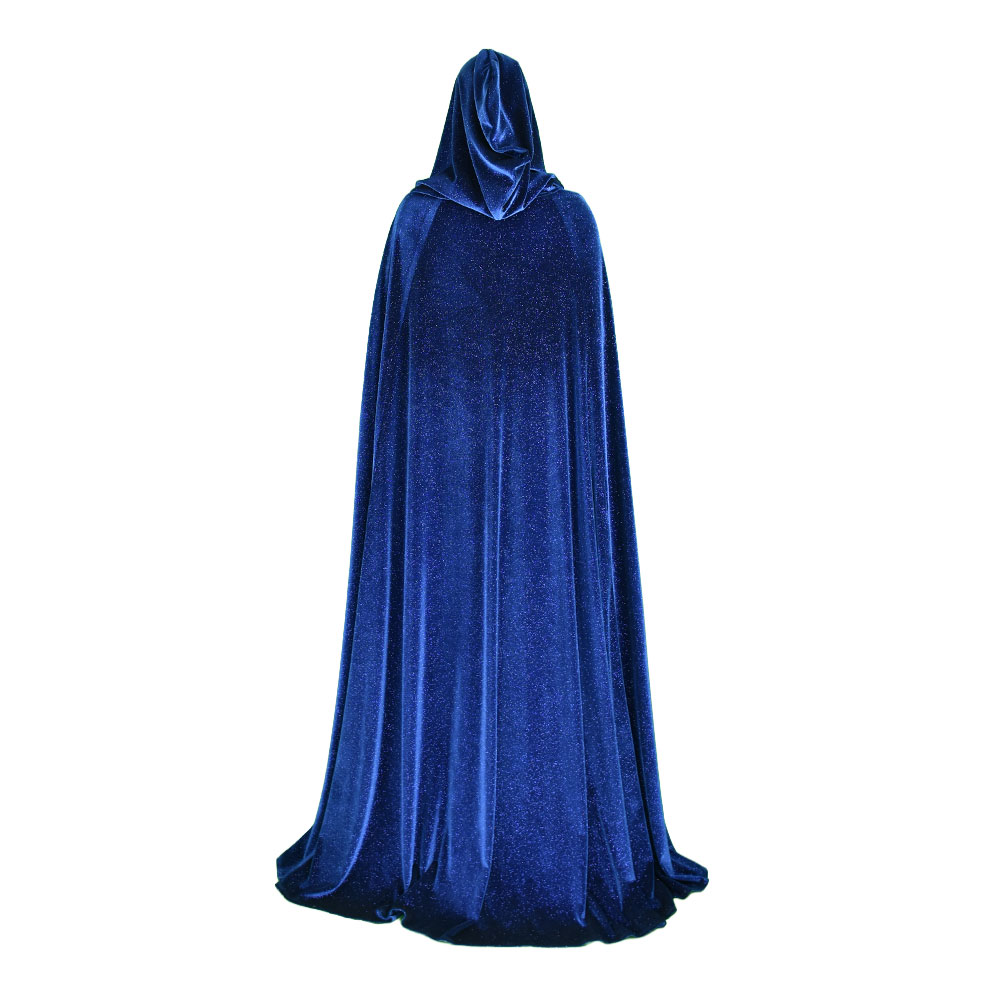 Capa de terciopelo brilloso larga