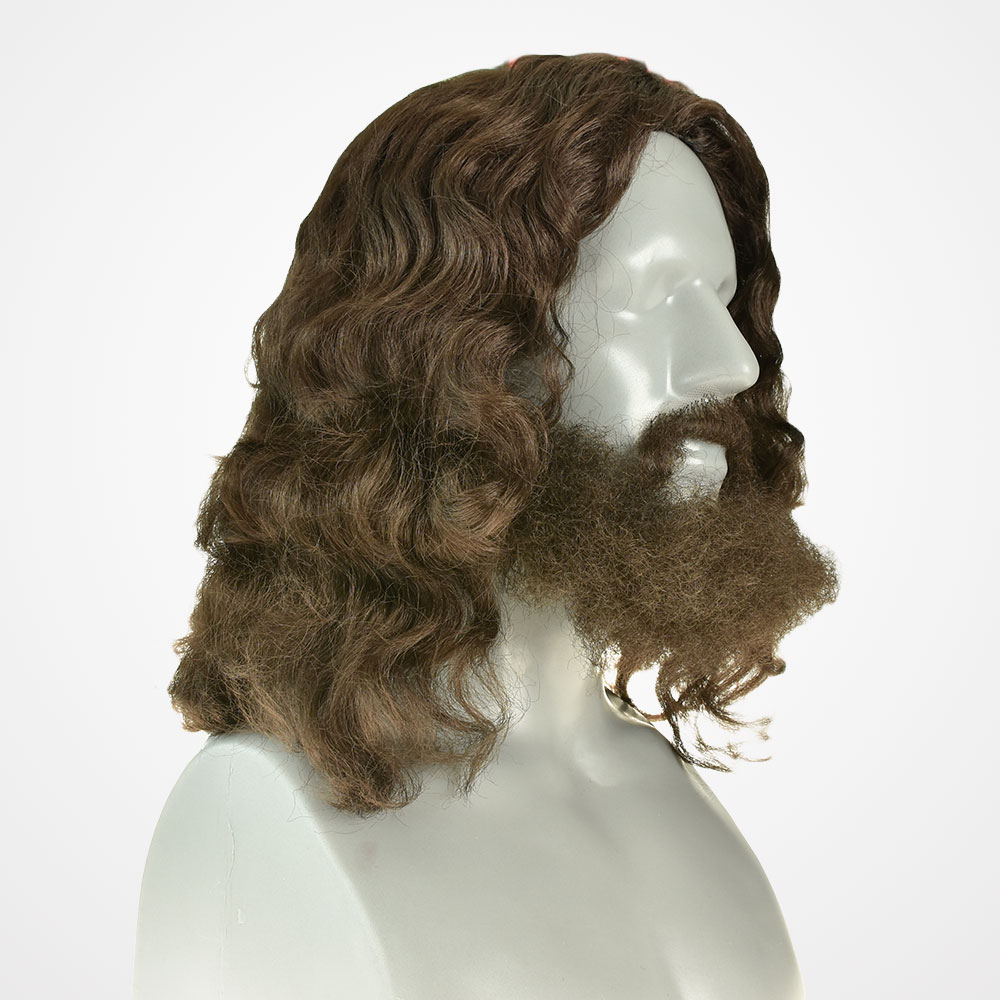 Juego de peluca, barba y bigote de Cristo