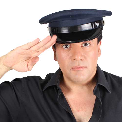 Gorra de policía para hombre 