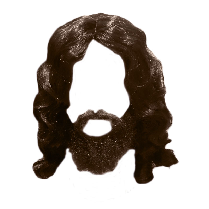 Juego de peluca, barba y bigote de Cristo