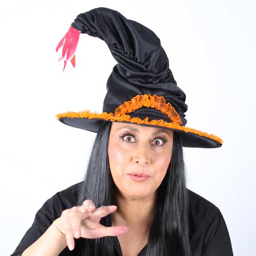 Sombrero de bruja naranja