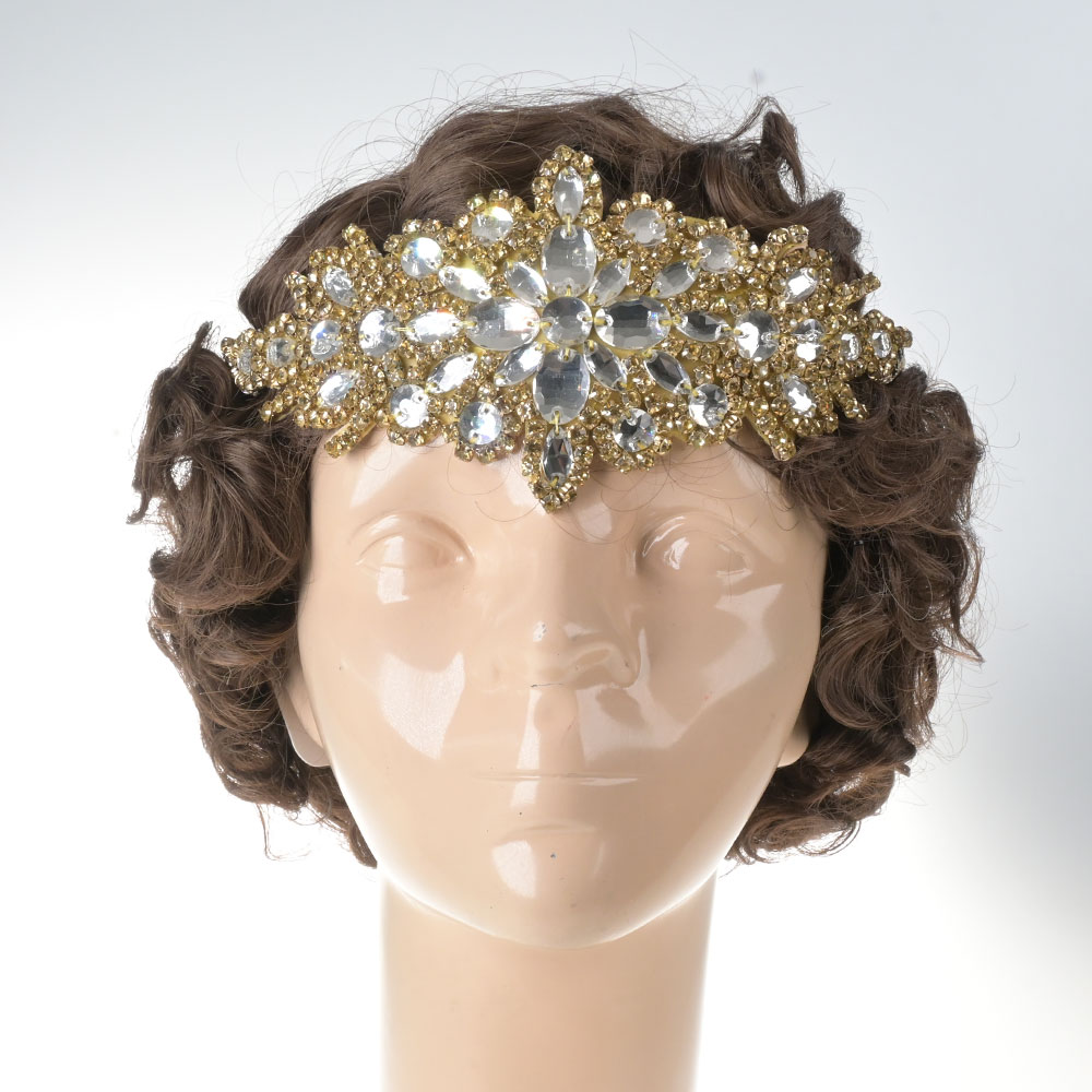 Tocado 20's con pedrería Mod. WBB02