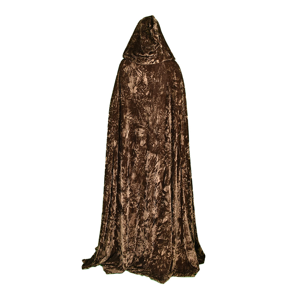 Capa de terciopelo cronchado larga