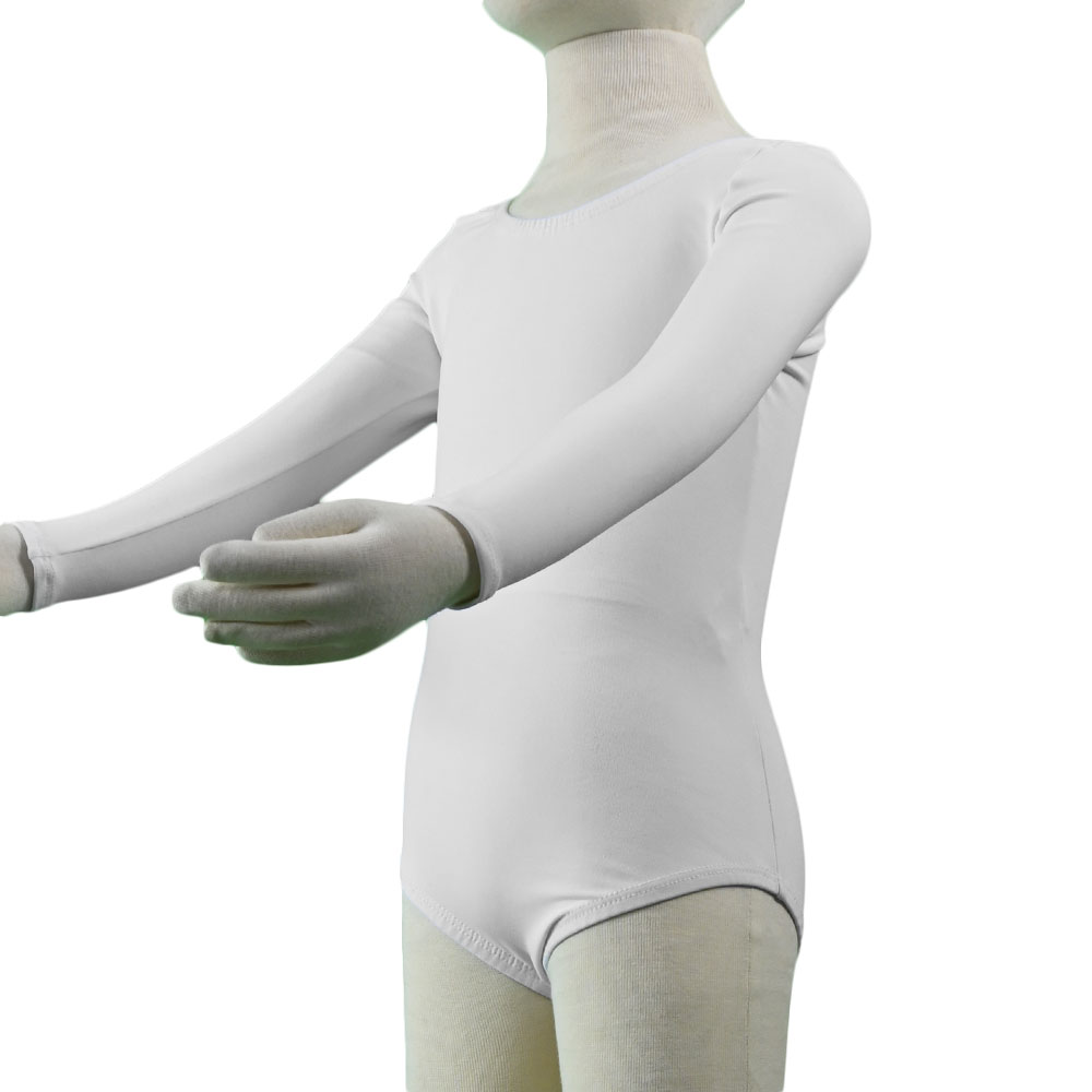 Leotardo para niña manga larga algodón